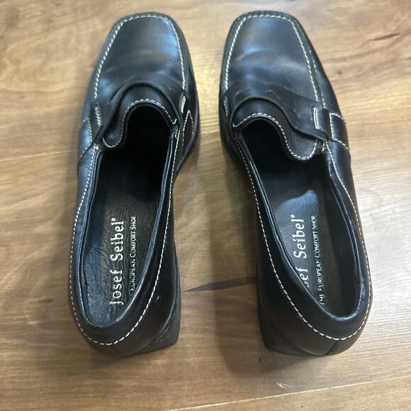 Joseph Siebel Womens Heels Dress Shoes Size 40 Black Leather - Picture 4 of 7